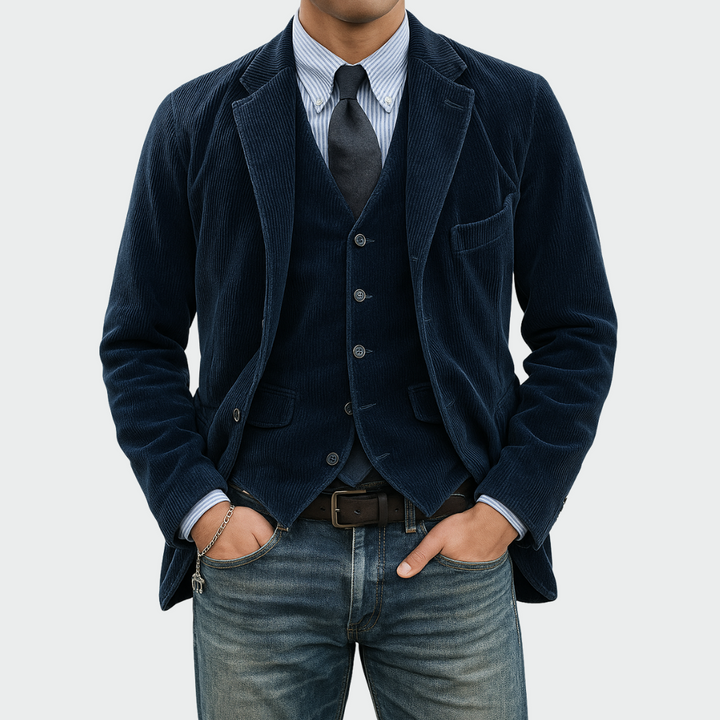Elegant Blazer And Vest Set