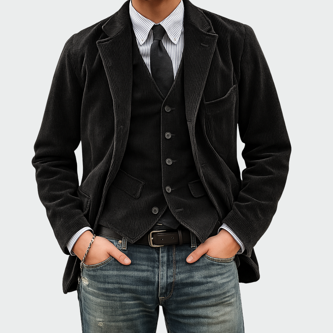 Elegant Blazer And Vest Set
