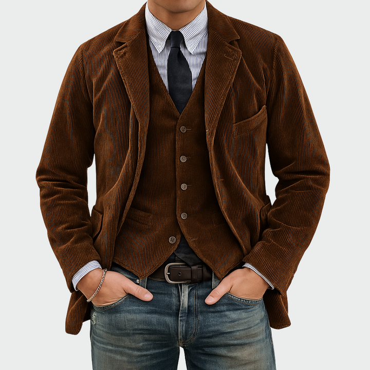 Elegant Blazer And Vest Set