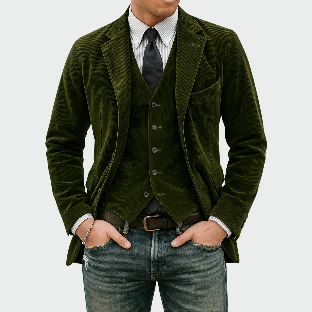 Elegant Blazer And Vest Set