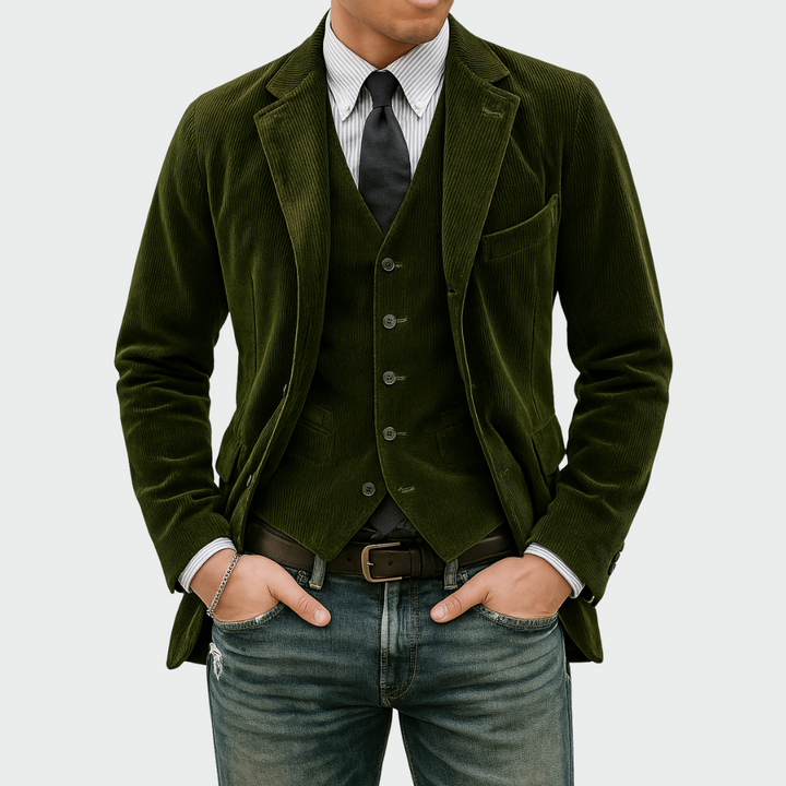 Elegant Blazer And Vest Set