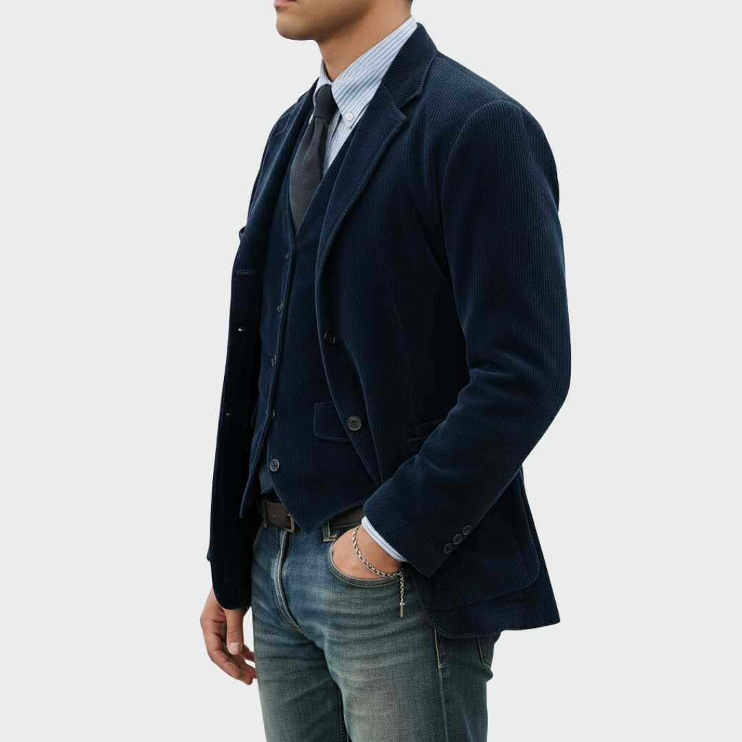 Elegant Blazer And Vest Set