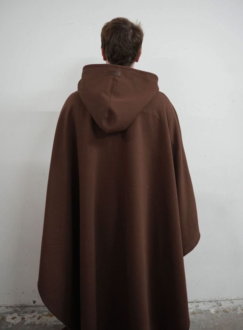 Unisex Hooded Fleece Poncho Oversized Lightweight Cape