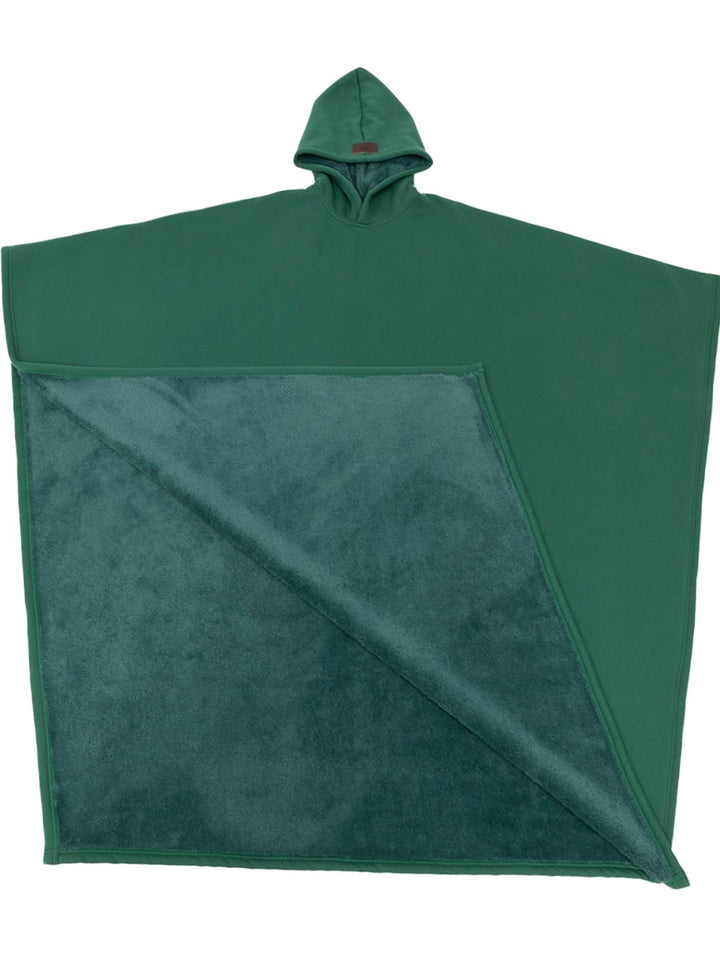 Unisex Hooded Fleece Poncho Oversized Lightweight Cape - Willow