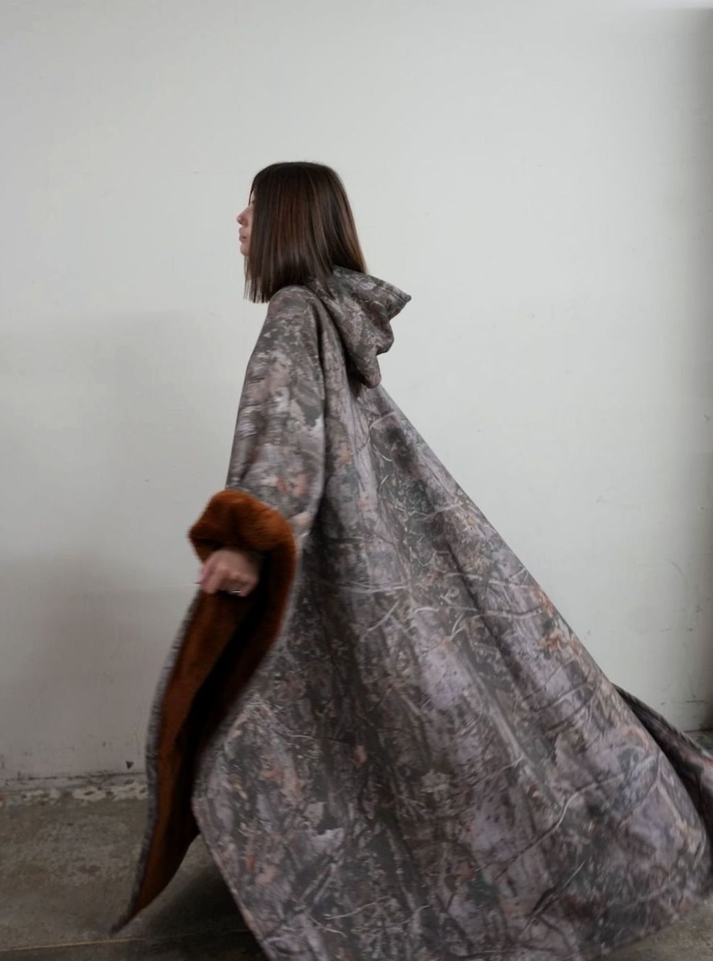 Unisex Hooded Fleece Poncho Oversized Lightweight Cape