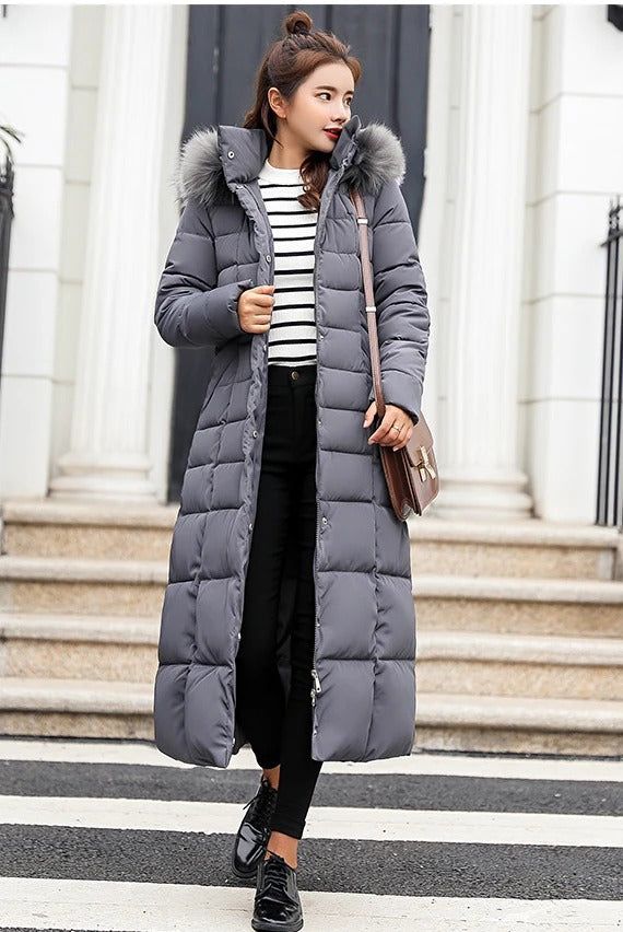 Grace | Women’s Belted Long Winter Puffer Coat