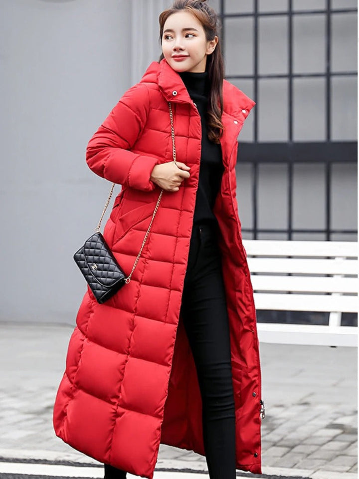 Grace | Women’s Belted Long Winter Puffer Coat