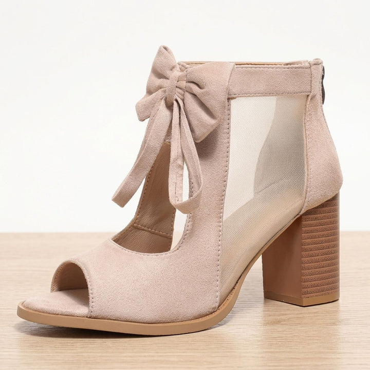 Women's Bow-Tie Block-Heel Open-Toe Orthopedic Sandals