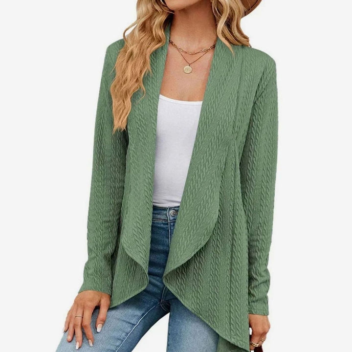 Women's Cable-Knit Open-Front Long-Sleeve Cardigan Sweater