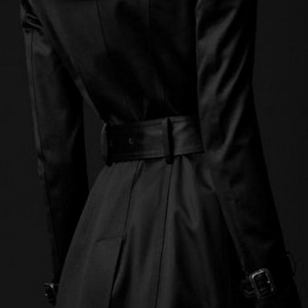 Women's Classic Double-Breasted Belted Trench Coat