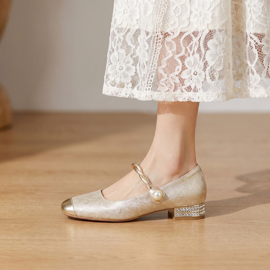 Women's Cushioned Mary Jane Low-Heel Shoes