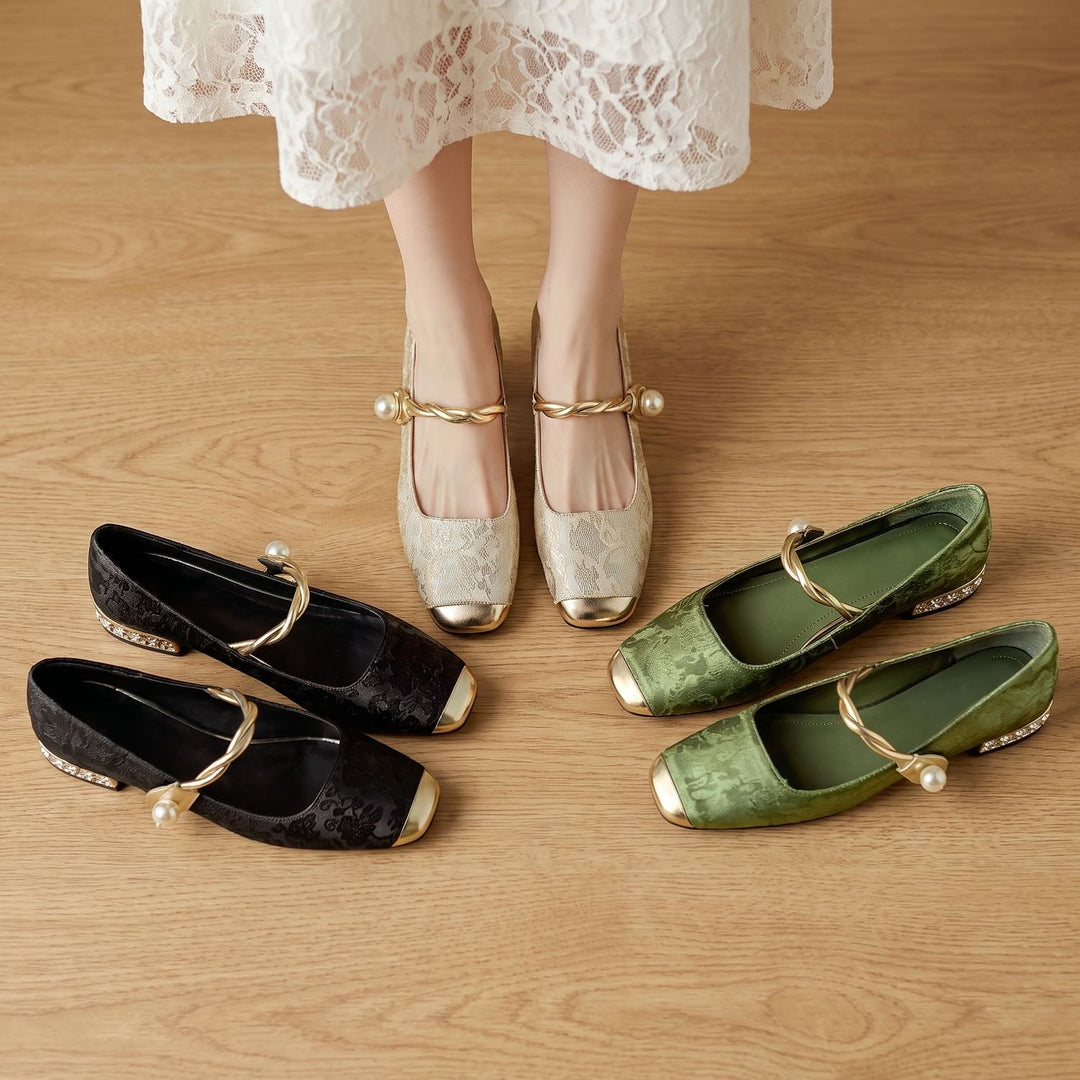 Women's Cushioned Mary Jane Low-Heel Shoes