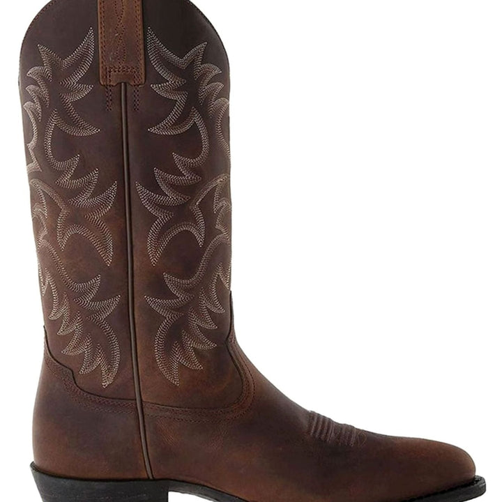 Women's Embroidered Mid-Calf Western Cowboy Boots