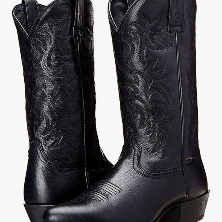 Women's Embroidered Mid-Calf Western Cowboy Boots