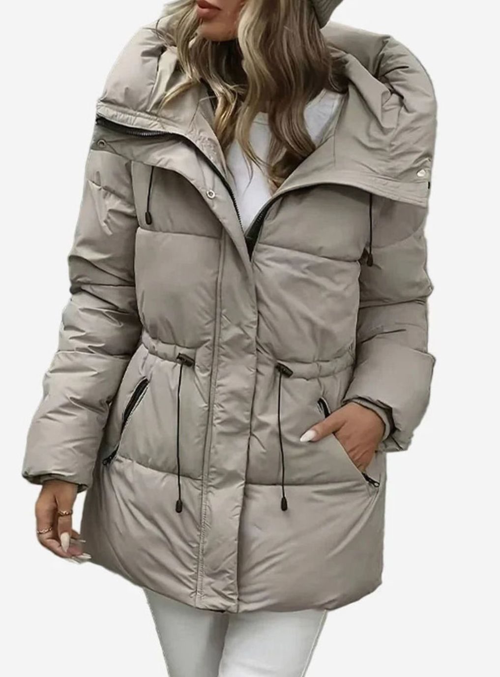 Women's Faux Fur Hooded Cropped Puffer Jacket