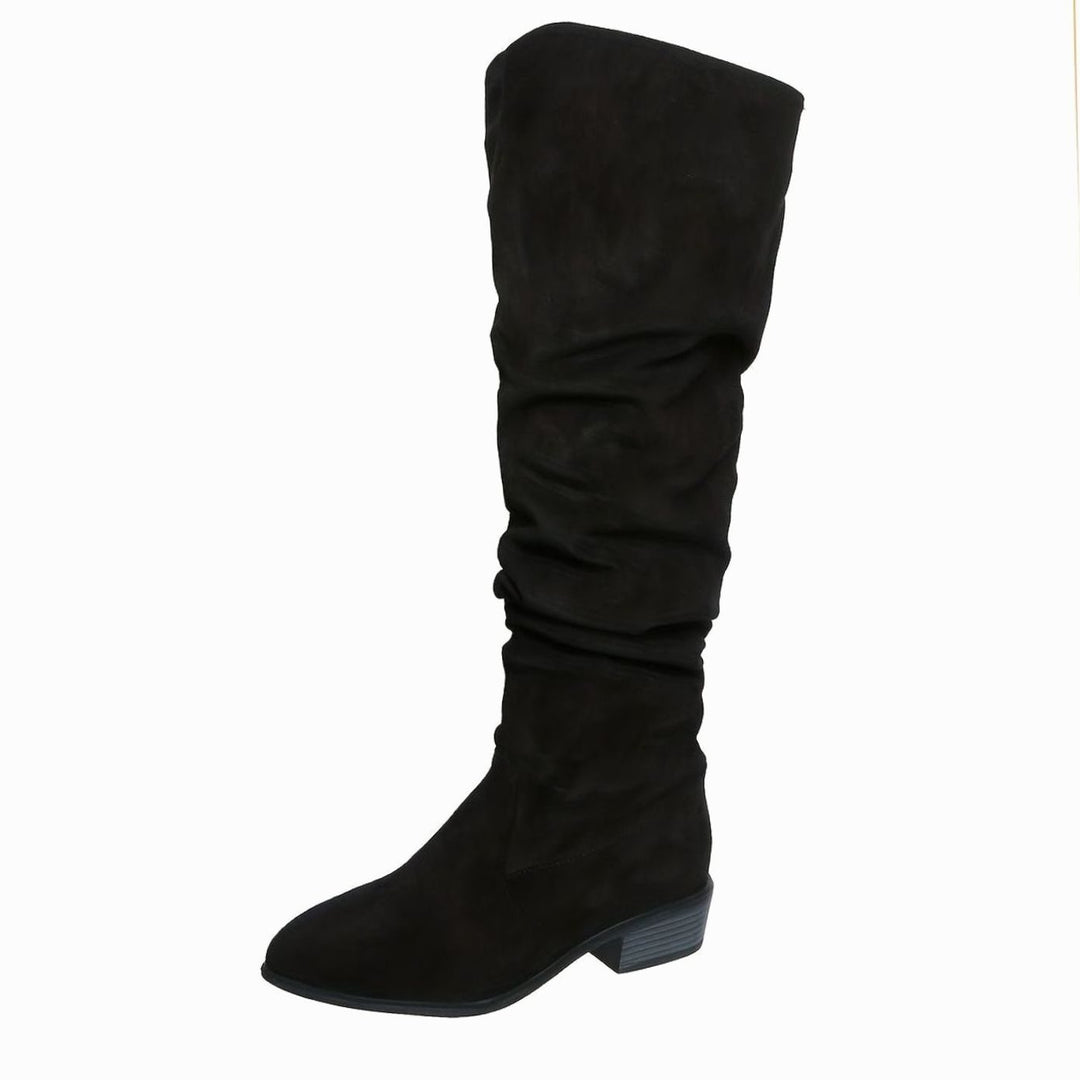 Women's Faux Suede Slouchy Over-the-Knee High Boots