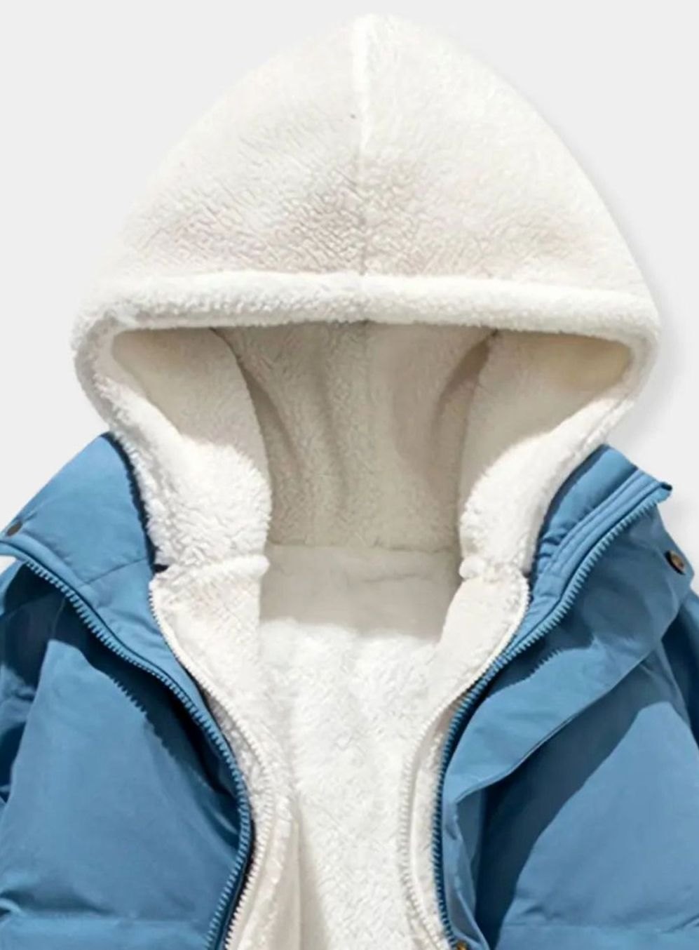 Women's Fleece-Lined Hooded Puffer Zip-Up Winter Jacket