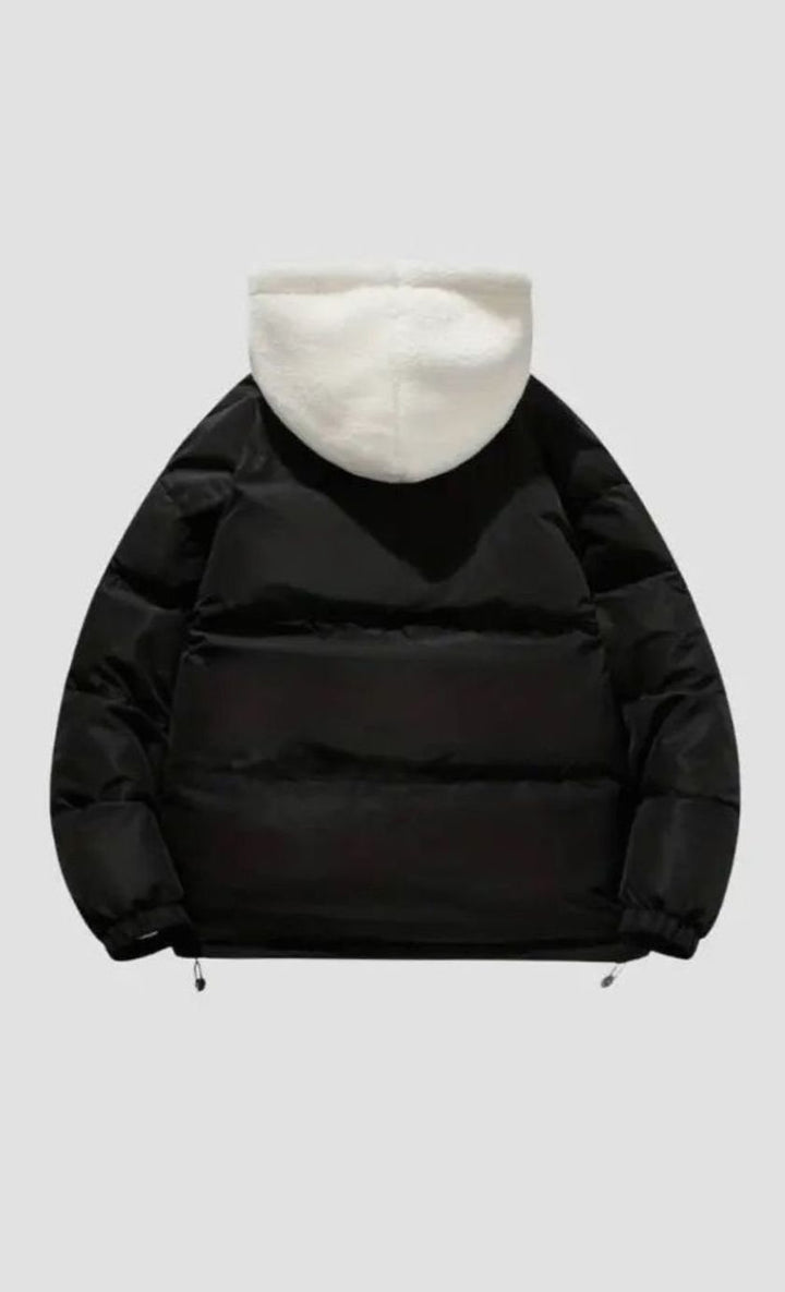 Women's Fleece-Lined Hooded Puffer Zip-Up Winter Jacket