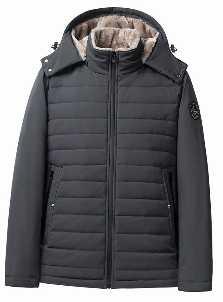 Women's Fleece-Lined Hooded Quilted Puffer Jacket