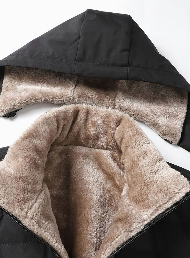 Women's Fleece-Lined Hooded Quilted Puffer Jacket