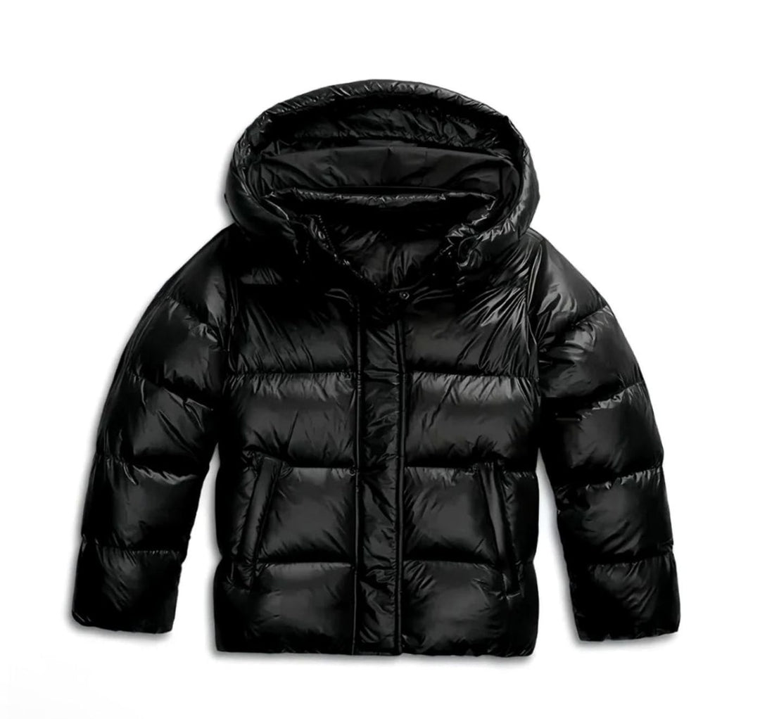 Women's Hooded Glossy Quilted Puffer Jacket