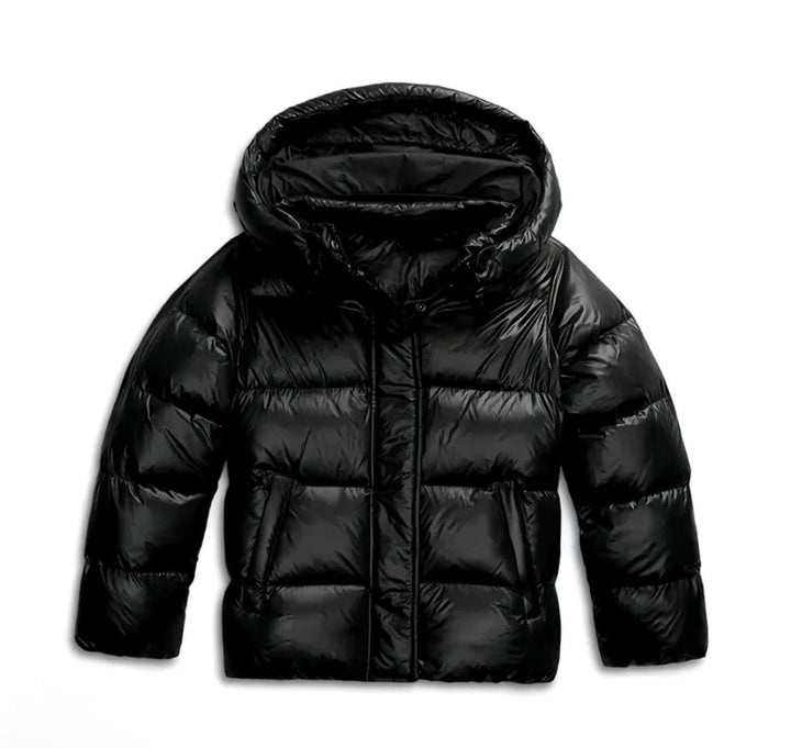 Women's Hooded Glossy Quilted Puffer Jacket