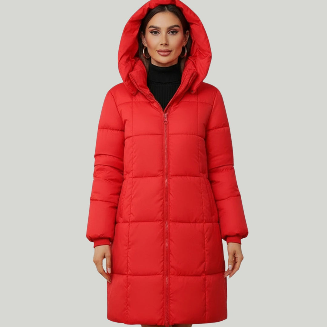 Women's Hooded Longline Insulated Puffer Jacket