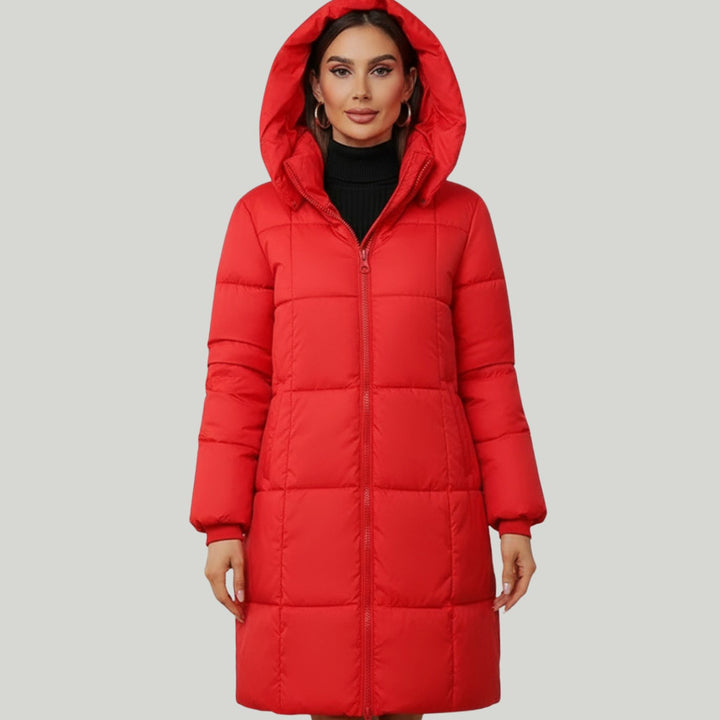 Women's Hooded Longline Insulated Puffer Jacket