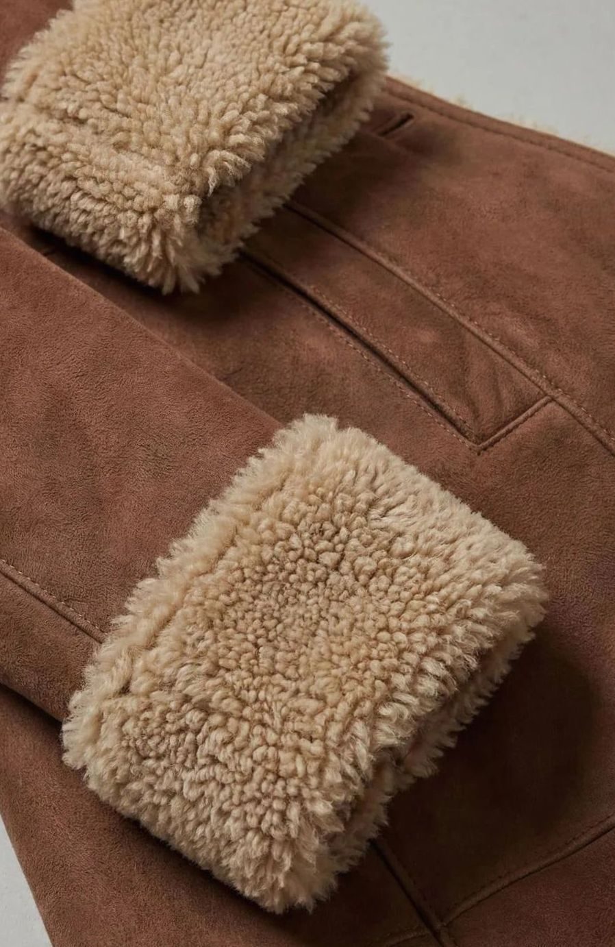 Women's Long Shearling-Lined Button-Front Winter Coat