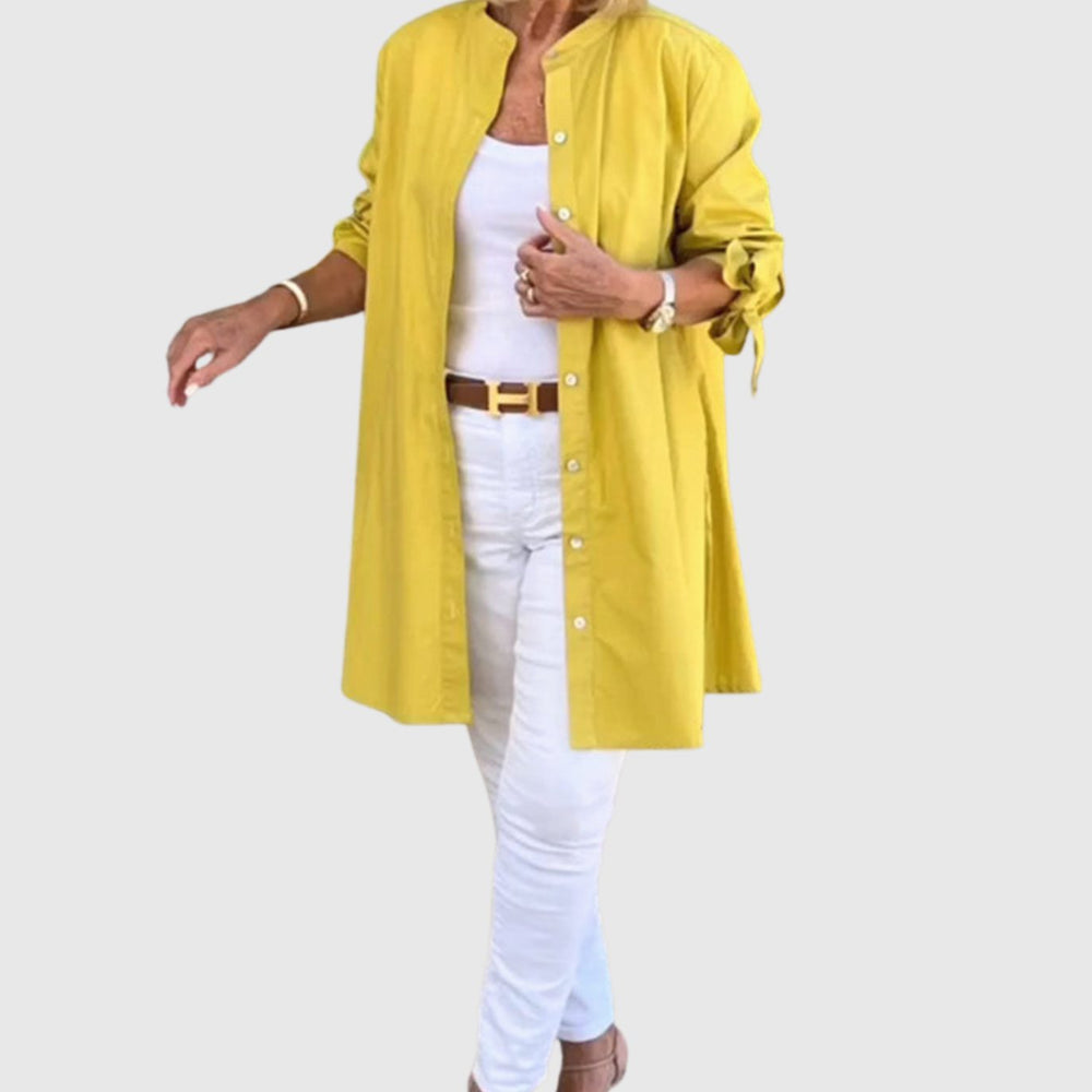 Women's Long Sleeve Casual Button-Down Oversized Shirt