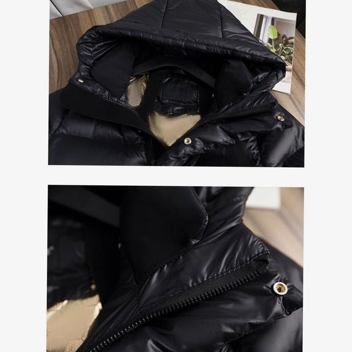 Women's Longline Quilted Hooded Puffer Jacket