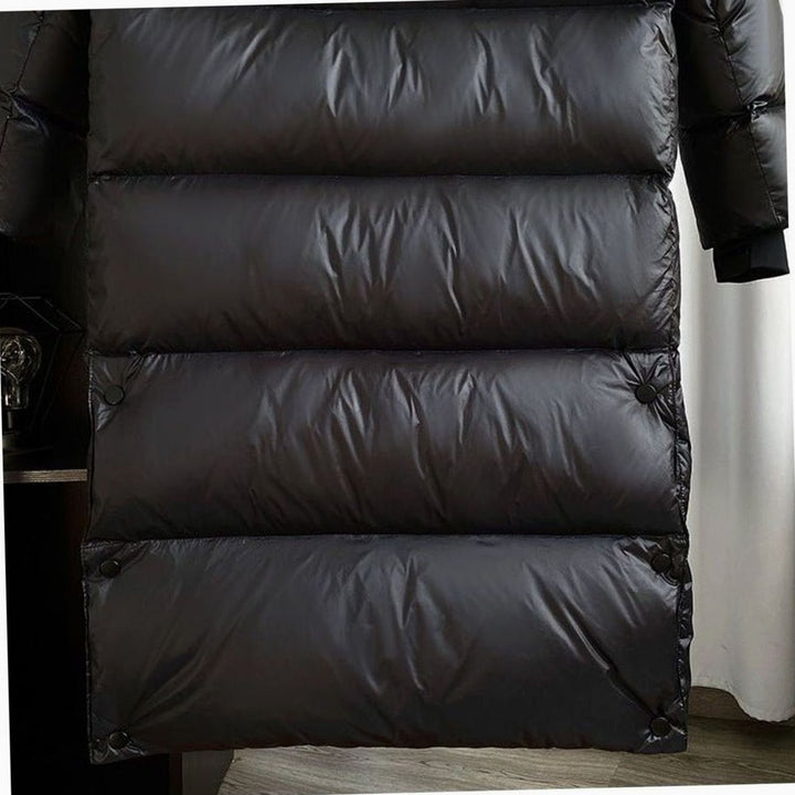 Women's Longline Quilted Hooded Puffer Jacket
