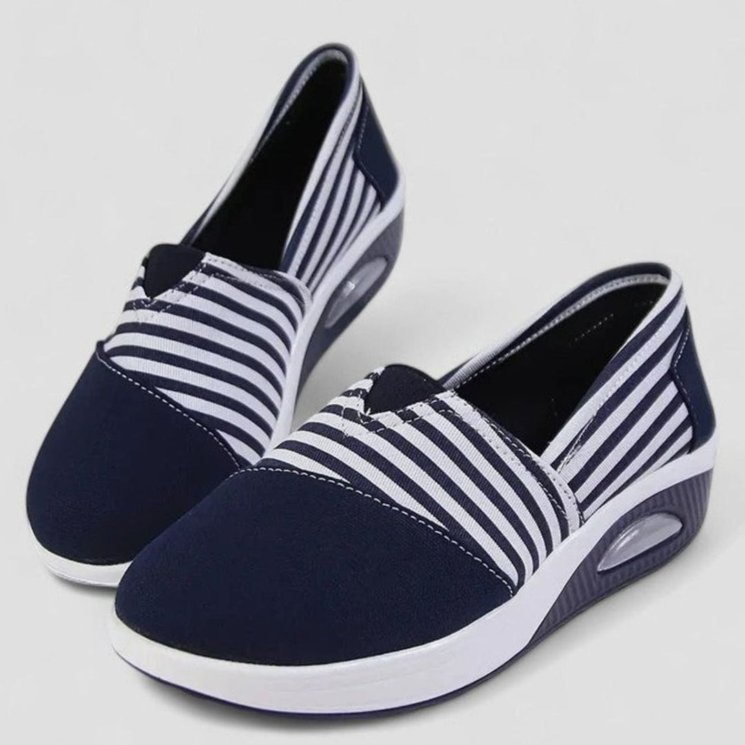 Women's Orthopedic Striped Slip-On Platform Sneakers