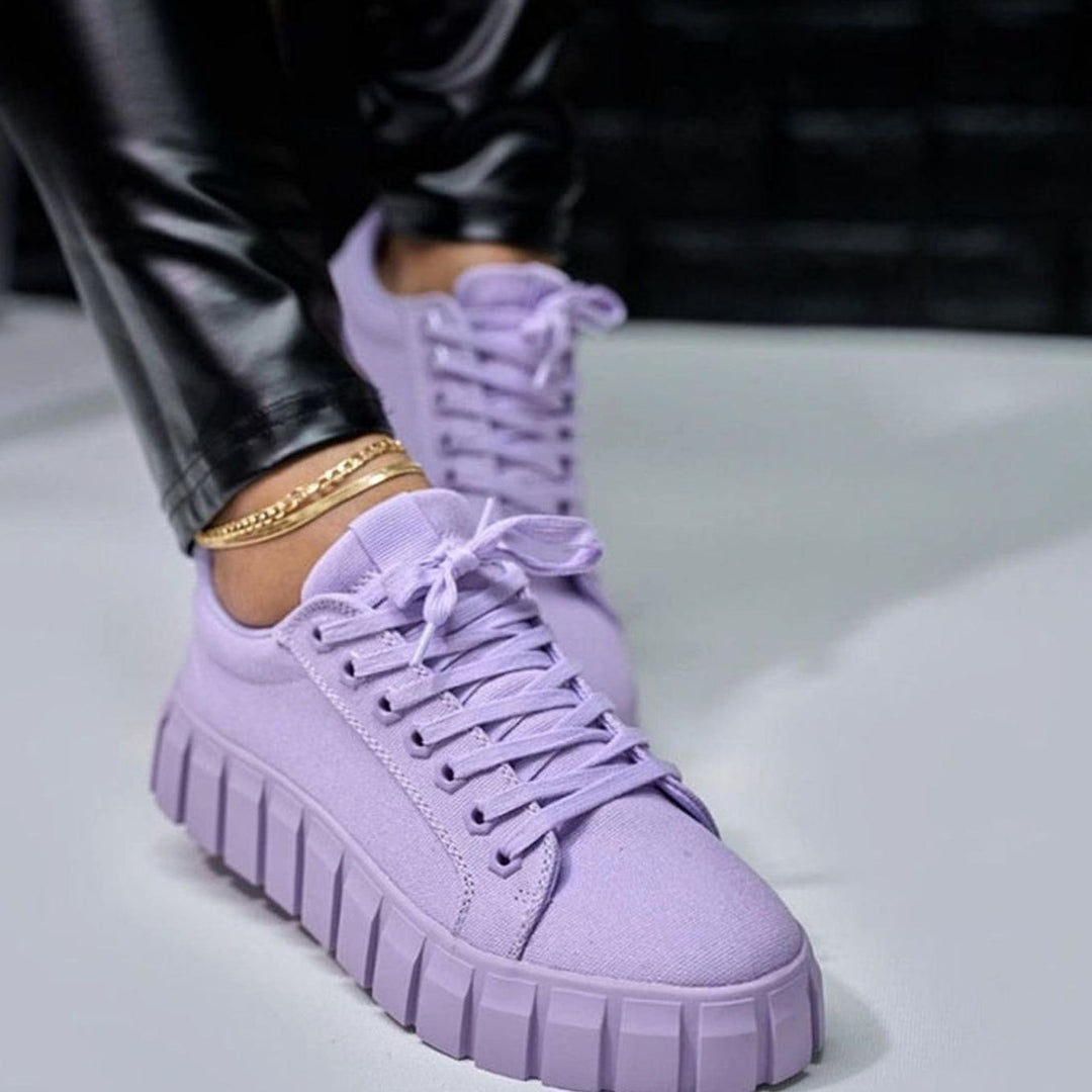 Women's Orthopedic Tie-Dye Platform Lace-Up Sneakers