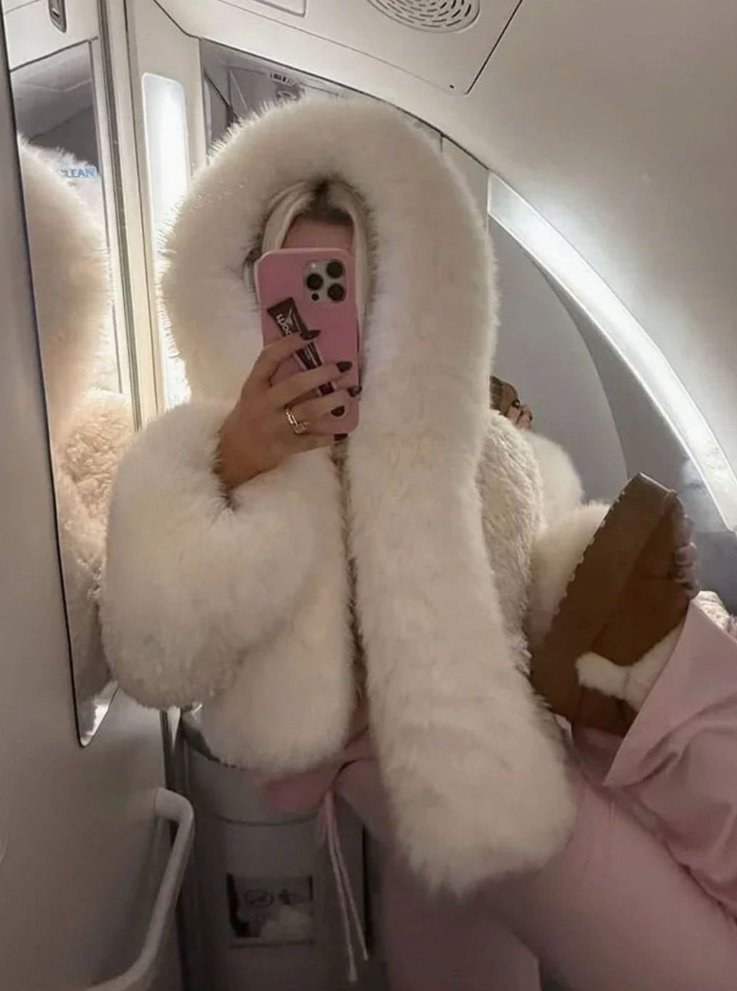 Women's Oversized Faux Fur Hooded Casual Coat