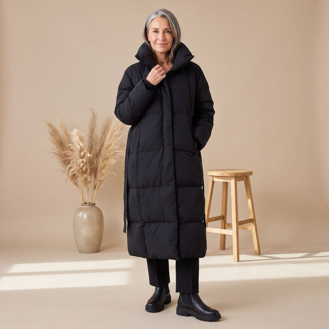 Women's Oversized Maxi Quilted Puffer Jacket Long Winter Coat