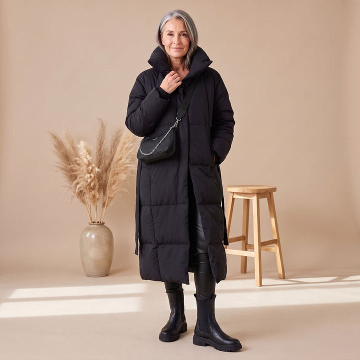 Women's Oversized Maxi Quilted Puffer Jacket Long Winter Coat