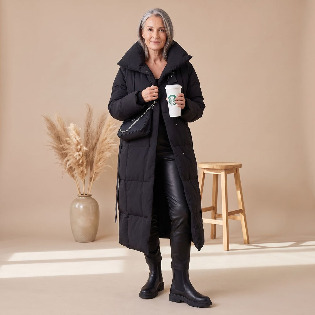 Women's Oversized Maxi Quilted Puffer Jacket Long Winter Coat