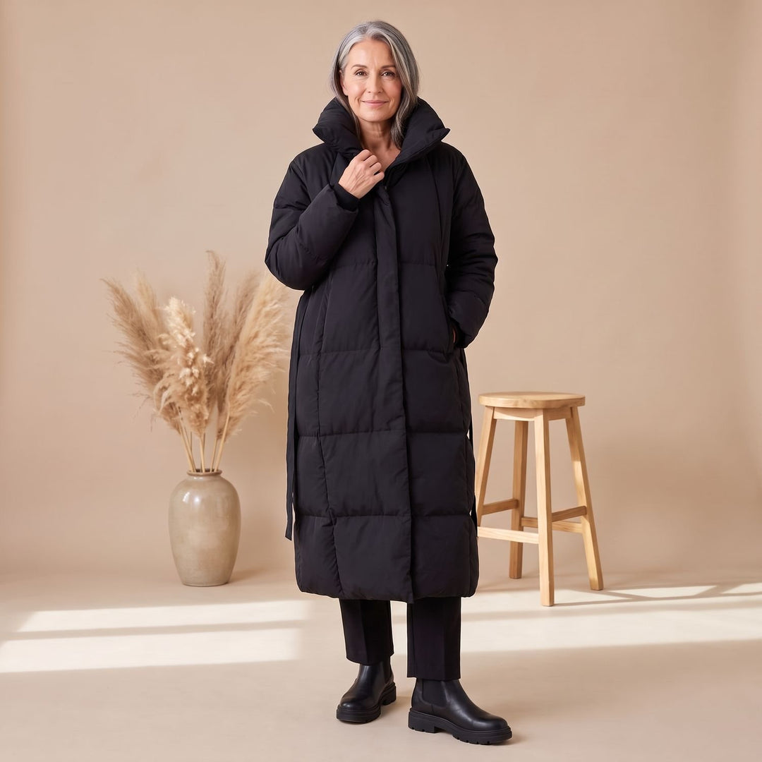 Women's Oversized Maxi Quilted Puffer Jacket Long Winter Coat