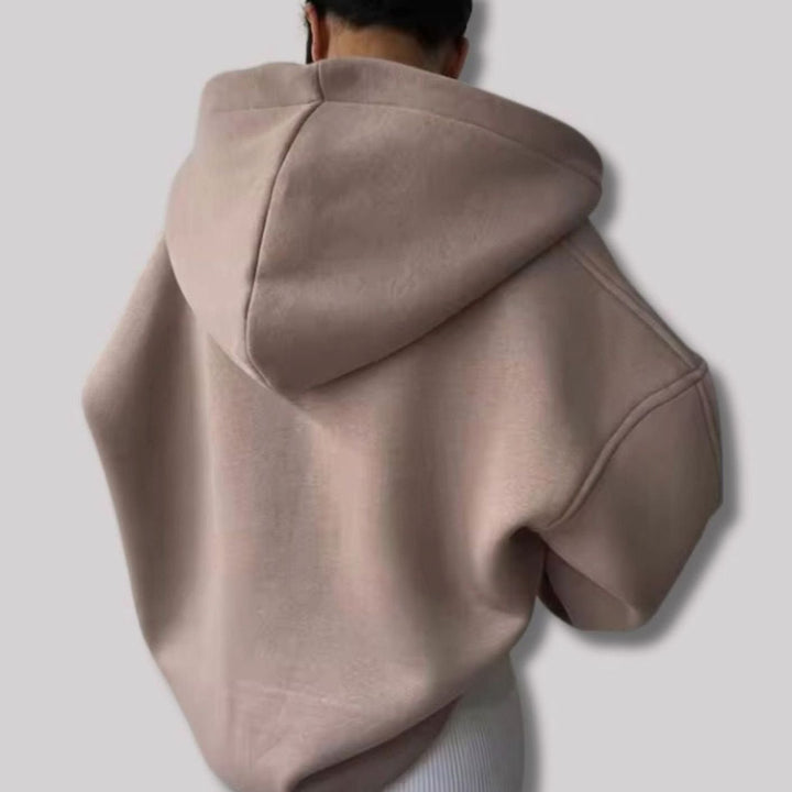 Women's Oversized Notch-Neck Pullover Hoodie Sweatshirt