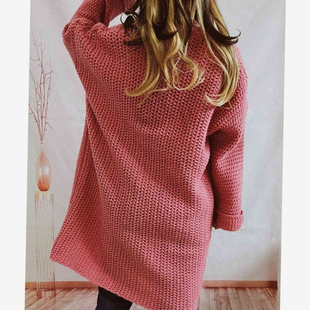 Women's Oversized Open-Front Chunky Knit Cardigan Sweater