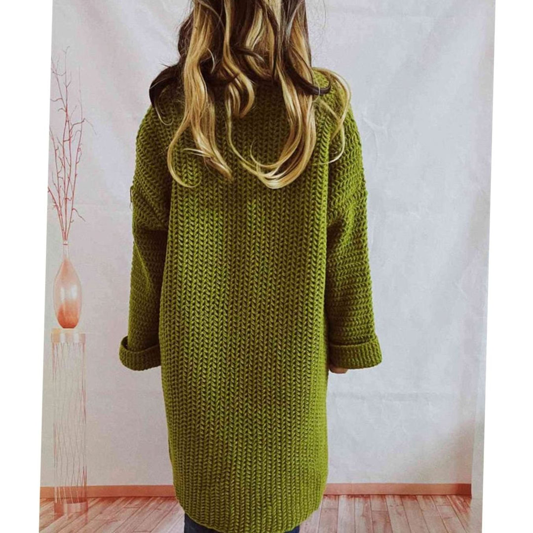 Women's Oversized Open-Front Chunky Knit Cardigan Sweater