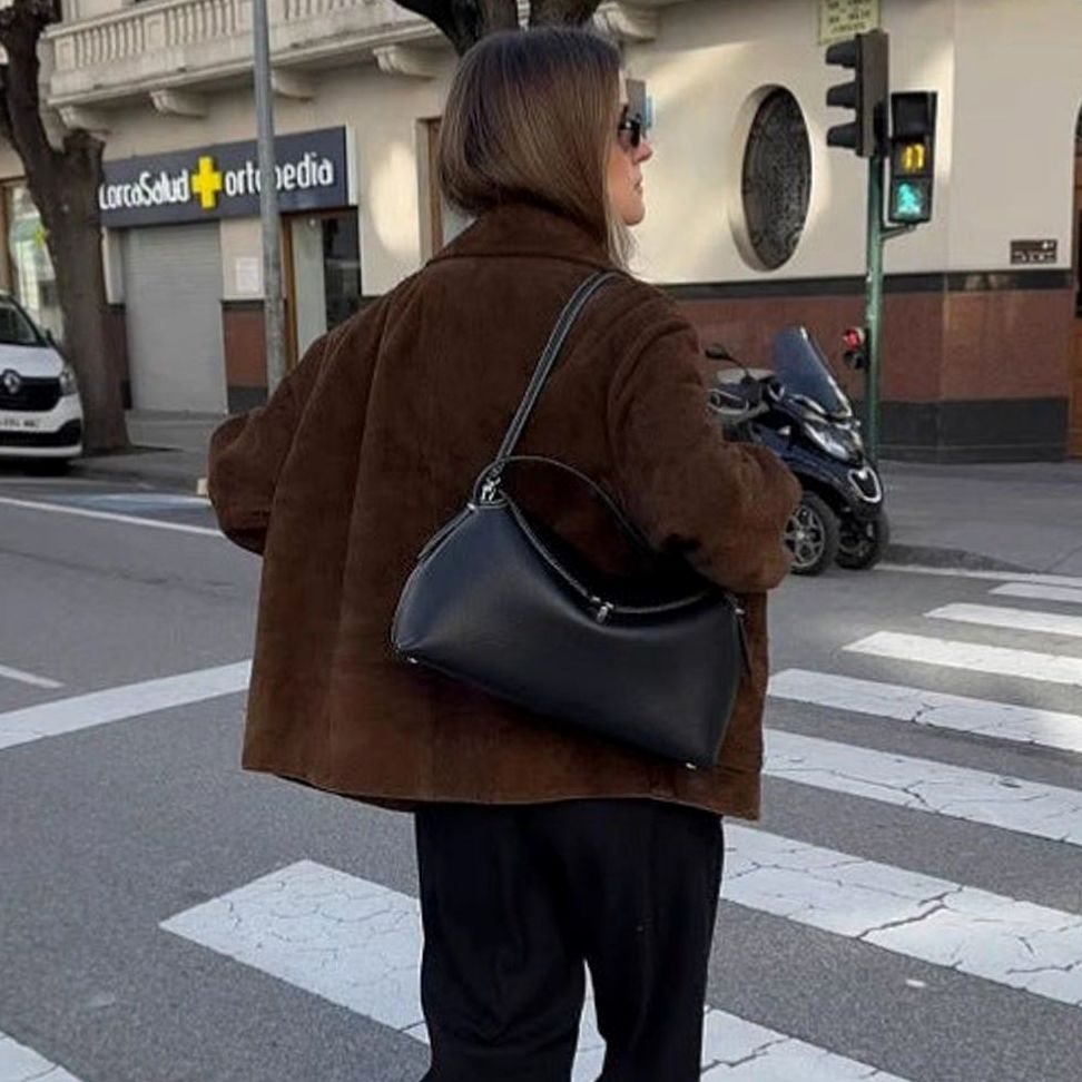 Women's Oversized Teddy Button-Front Patch Pocket Jacket