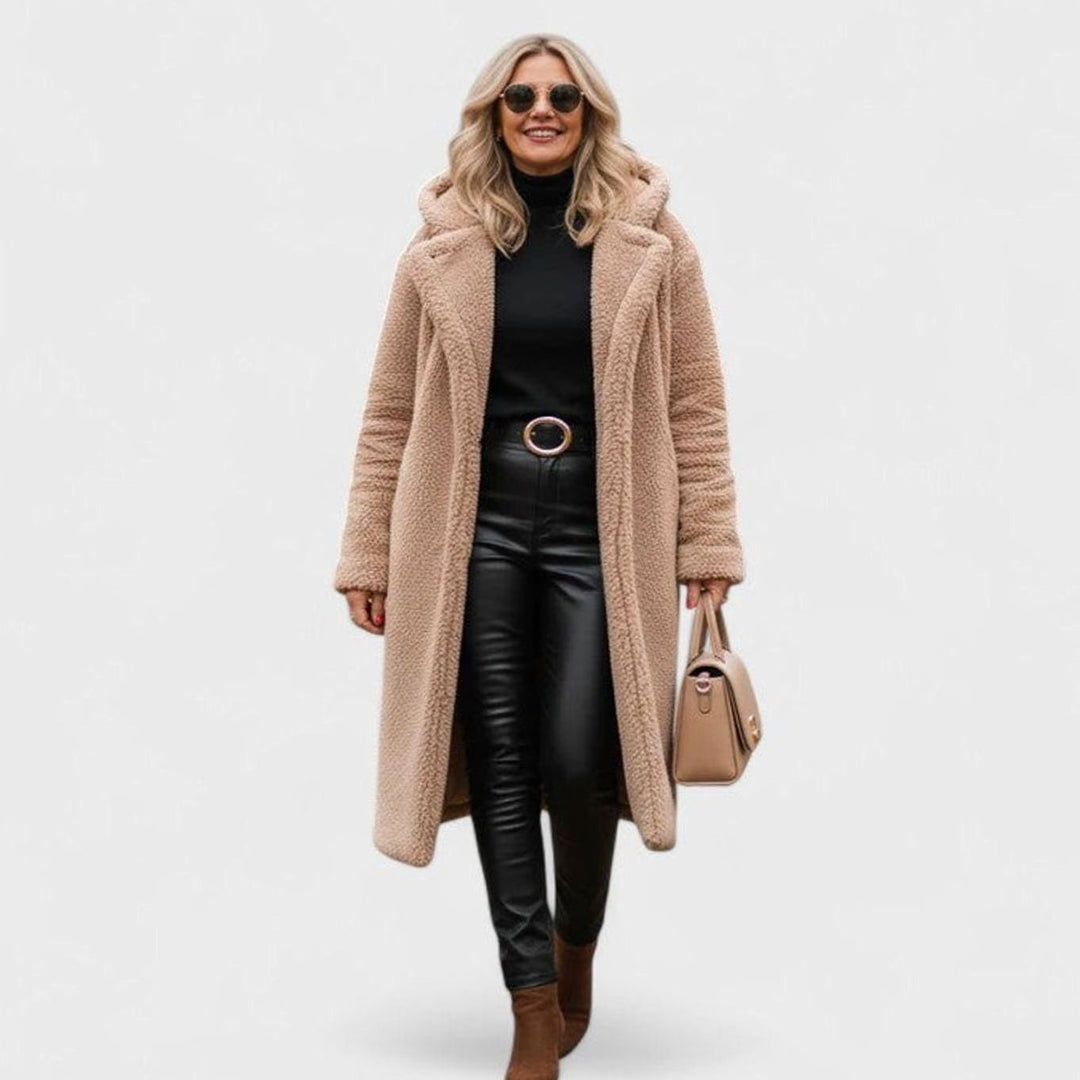 Women's Oversized Teddy Faux Fur Long Elegant Winter Coat