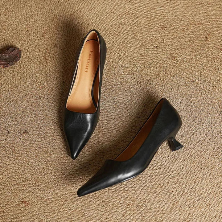 Women's Pointed-Toe Block-Heel Classic Pumps