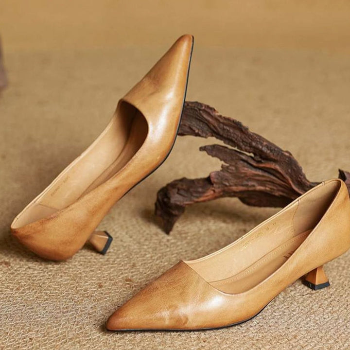 Women's Pointed-Toe Block-Heel Classic Pumps