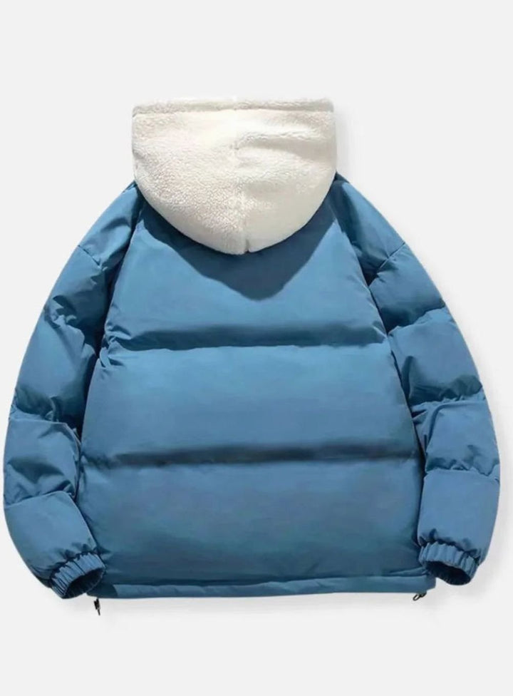 Women's Quilted Puffer Coat Sherpa-Lined Hooded Winter Jacket