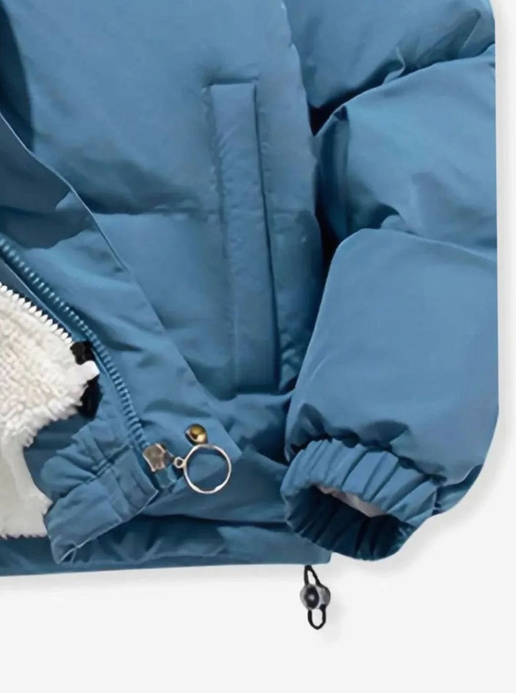 Women's Quilted Puffer Coat Sherpa-Lined Hooded Winter Jacket