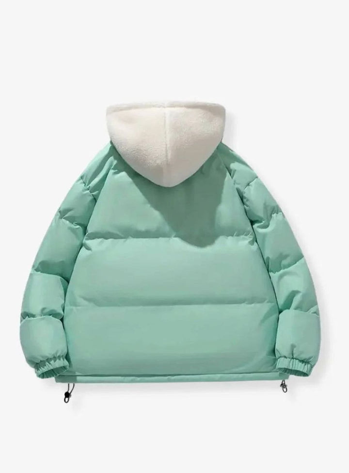 Women's Quilted Puffer Coat Sherpa-Lined Hooded Winter Jacket