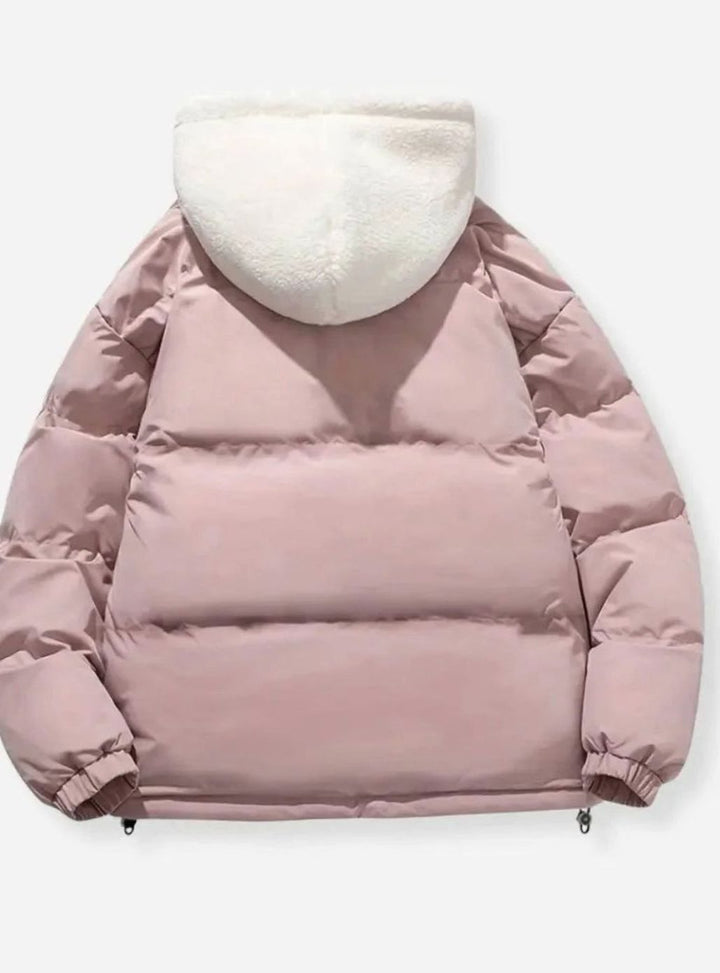 Women's Quilted Puffer Coat Sherpa-Lined Hooded Winter Jacket